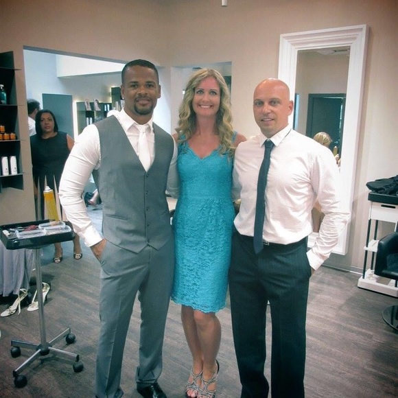 David’s bridal blue dress size 4 - Picture 10 of 16